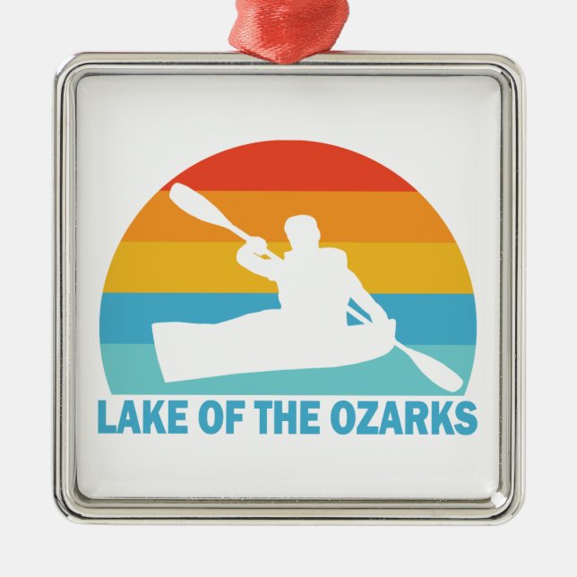 Lake Of The Ozarks Missouri Kayak Metal Tree Decoration (Front)