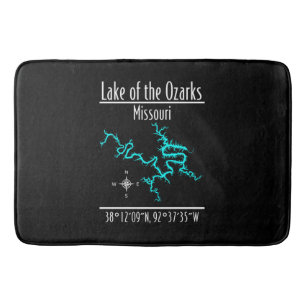 Lake of the Ozarks Missouri Map Bath Mat