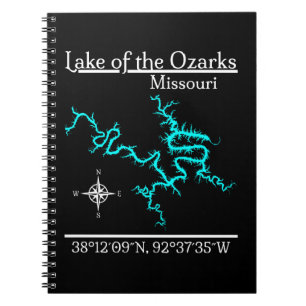 Lake of the Ozarks Missouri Map Coordinates Notebook