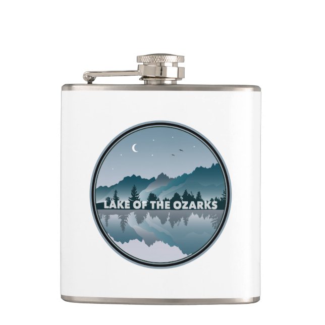 Lake Of The Ozarks Missouri Reflection Hip Flask (Front)