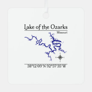 Lake of the Ozarks Missouri Square Metal Ornament