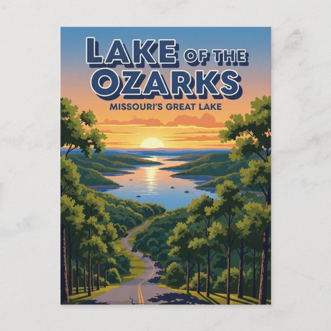 Lake of the Ozarks Missouri Travel Postcard (Front)