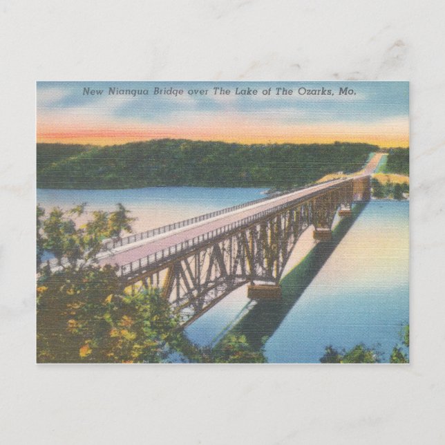 Lake of the Ozarks Vintage Niangua Bridge Postcard (Front)