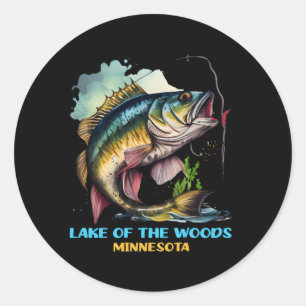 Lake Of The Woods Minnesota Fly Fishing Trip Fishe Classic Round Sticker