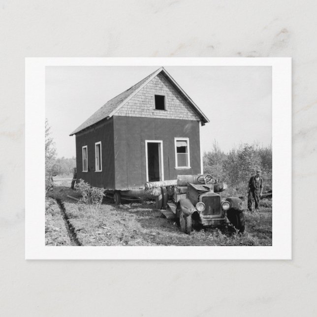 Lake of the Woods Mobile Home, 1930s Postcard (Front)