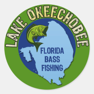 Lake Okeechobee, Florida Bass Fishing Classic Round Sticker
