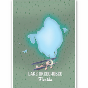 Lake Okeechobee Florida map.