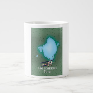 Lake Okeechobee Florida map. Large Coffee Mug