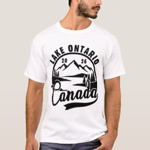 Lake Ontario Black & White Scenic Graphic T‑Shirt T-Shirt