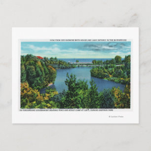 Lake Ontario & Durand Eastman Park Postcard