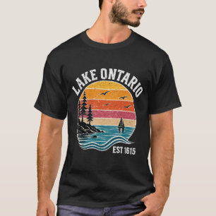 Lake Ontario Est 1615 Retro Vintage T-Shirt
