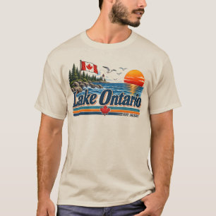 Lake Ontario Est. 1615 Vintage Sunset T-Shirt