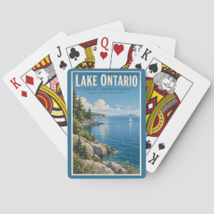 Lake Ontario Illustration Travel Art Vintage Playing Cards
