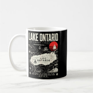 Lake Ontario Map Vintage Lake Ontario 1615 Forever Coffee Mug