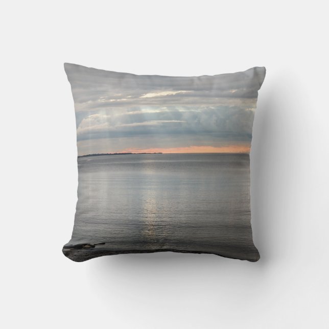 Lake Ontario Sunrise Cushion (Front)