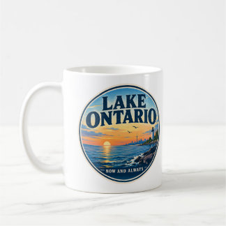 Lake Ontario Sunset Vintage Lighthouse Coffee Mug