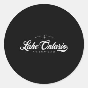 Lake Ontario The Great Lakes Classic Round Sticker