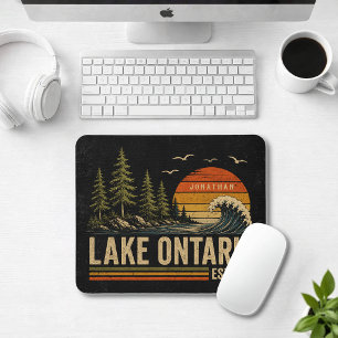 Lake Ontario Vintage Great Lakes Lake Life Mouse Mat