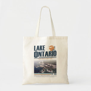 Lake Ontario Vintage Great Lakes Lighthouse Tote Bag