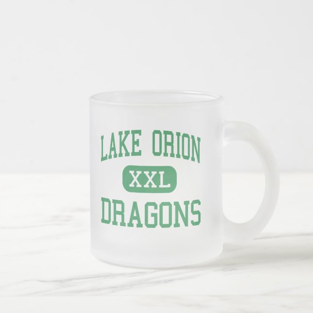 Lake Orion - Dragons - High - Lake Orion Michigan Frosted Glass Coffee Mug (Right)