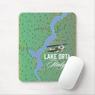 Lake Orta Italy lake map Mouse Mat