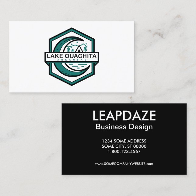 LAKE OUACHITA arkansas moon hexa Business Card (Front/Back)
