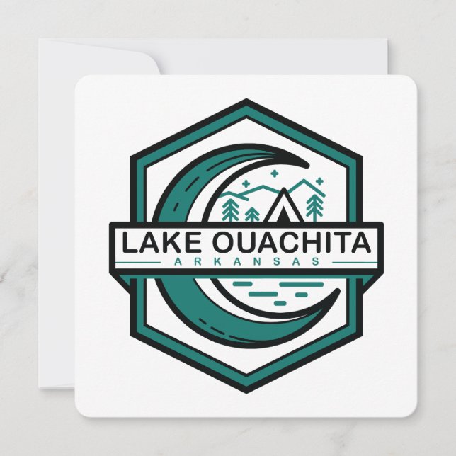 lake ouachita arkansas moon shine hexa invitation (Front)