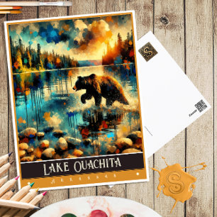 Lake Ouachita, Arkansas Vintage Painting Postcard