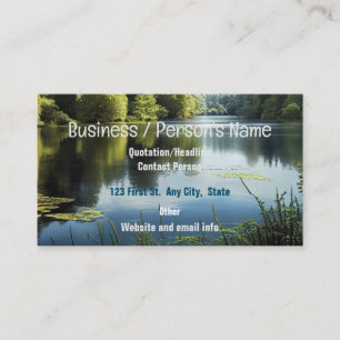 Lake Outdoor Scenery Landscape Peaceful Business Card