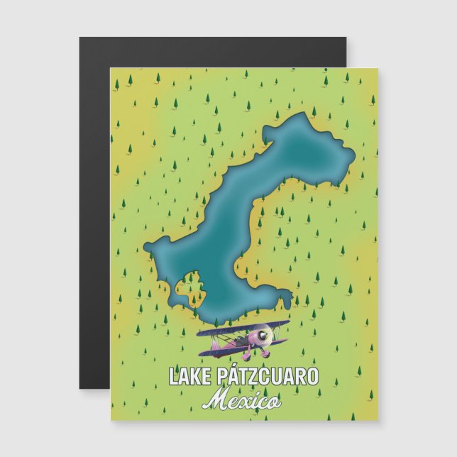 Lake Pátzcuaro Mexico Lake map (Front/Back)