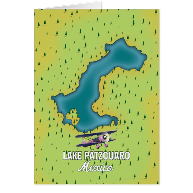 Lake Pátzcuaro Mexico Lake map (Front)