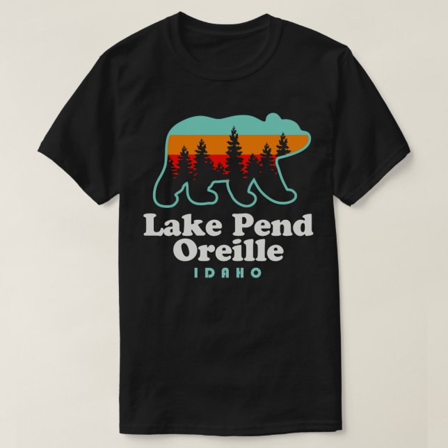Lake Pend Oreille Idaho Fishing Camping T-Shirt (Design Front)