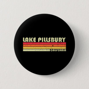Lake pillsbury california funny fishing camping 6 cm round badge
