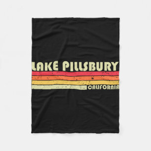 Lake pillsbury california funny fishing camping fleece blanket