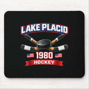Lake placid 1980 hockey vintage usa puck new york mouse mat