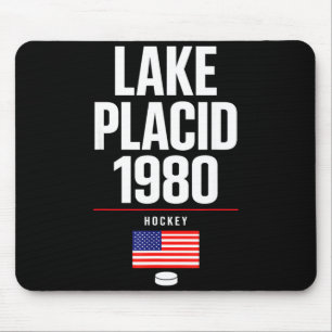 Lake placid 1980 hockey vintage usa puck new york mouse mat