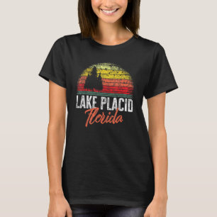 Lake Placid Florida Vintage Lake Vacation Travel D T-Shirt