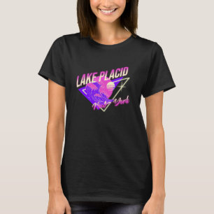 Lake Placid New York 80s Retro Coastal NY Vacation T-Shirt