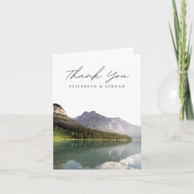 Lake Placid New York Blank Thank You Card (Front)