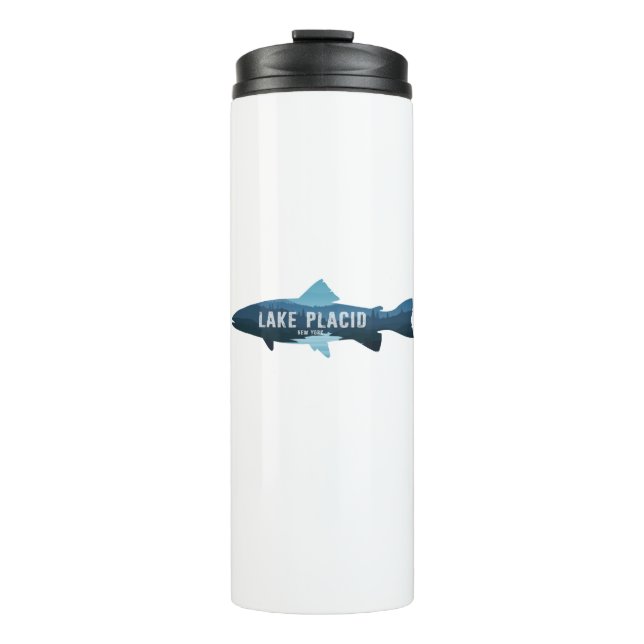 Lake Placid New York Fish Thermal Tumbler (Front)