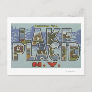 Lake Placid, New York - Large Letter Scenes Postcard