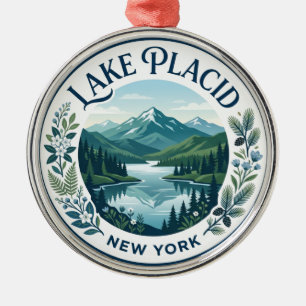 Lake Placid New York Metal Tree Decoration