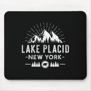 Lake Placid New York - Mountain Skiing Hiking Fish Mouse Mat