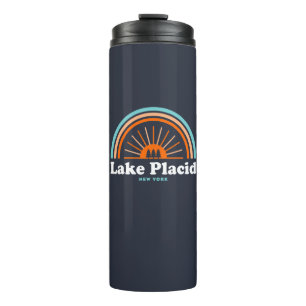 Lake Placid New York Rainbow Thermal Tumbler