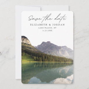 Lake Placid New York Save the Date Wedding Invitation