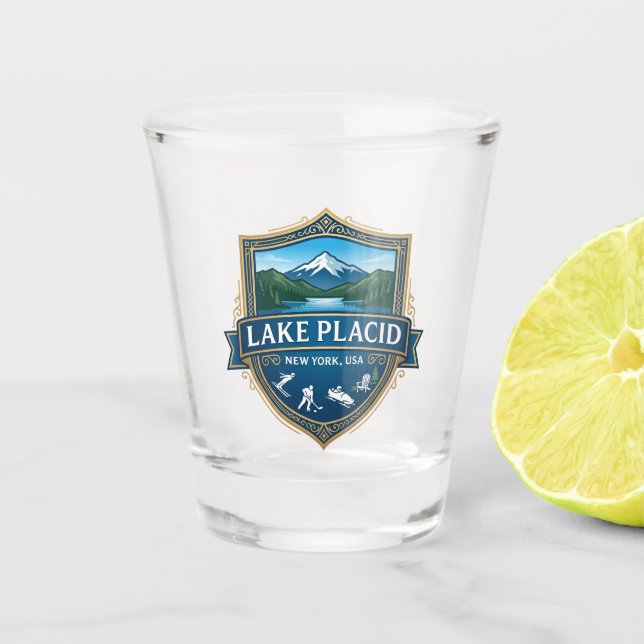 Lake Placid USA Shot Glass (Front)