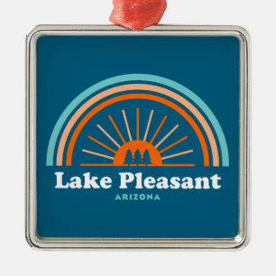 Lake Pleasant Arizona Rainbow Metal Tree Decoration