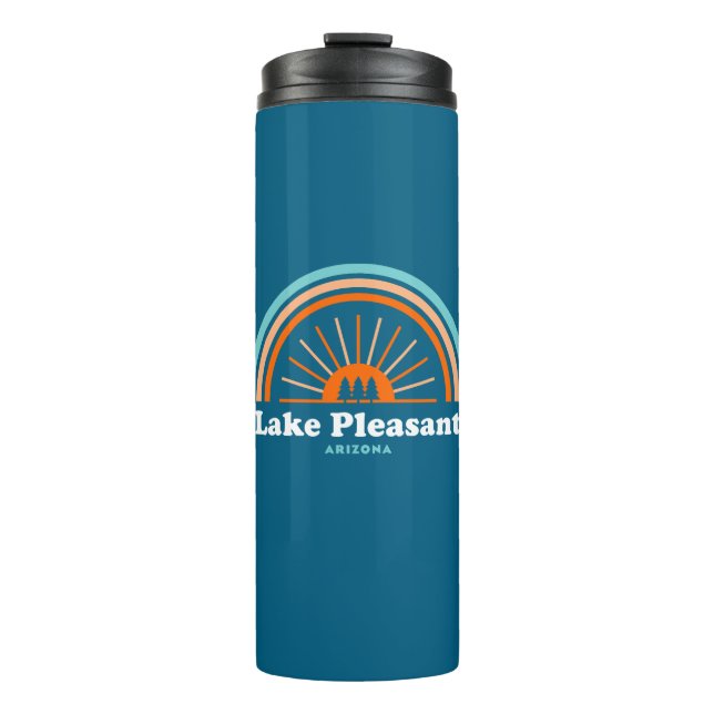 Lake Pleasant Arizona Rainbow Thermal Tumbler (Front)