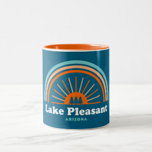 Lake Pleasant Arizona Rainbow Two-Tone Coffee Mug