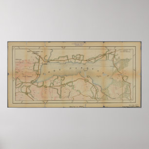 Lake Pleasant New York Vintage Map Poster